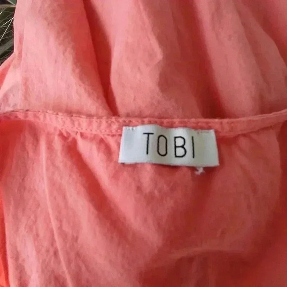 Tobi Pink Embroidered Cut out Flowy Tank Top - Picture 6 of 6